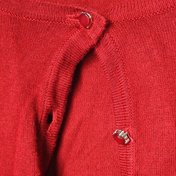 Premise Studio 8 Button Cardigan Sweater Burgundy w/Stylish Buttons, Siz… - Picture 2 of 6